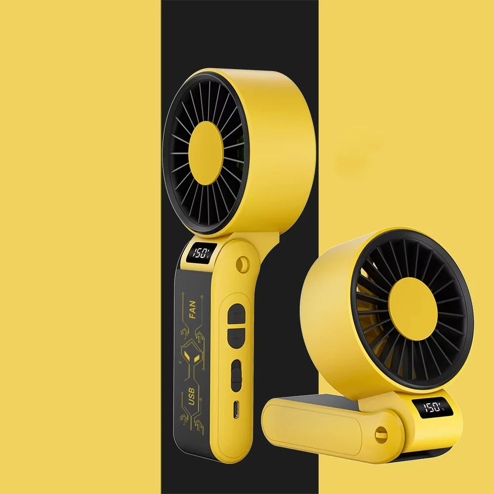 2025 Portable High Speed Fan Mini Fan 3000Mah Rechargeable Battery USB Fan Foldable Handheld Fan for Outdoor Fan
