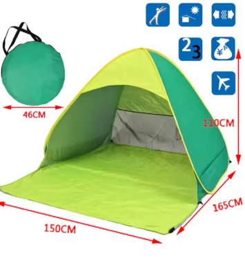 SunShield™ Pop-up Strandtent (UPF 50+)