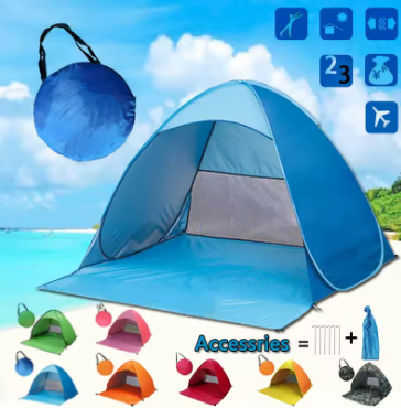 SunShield™ Pop-up Strandtent (UPF 50+)