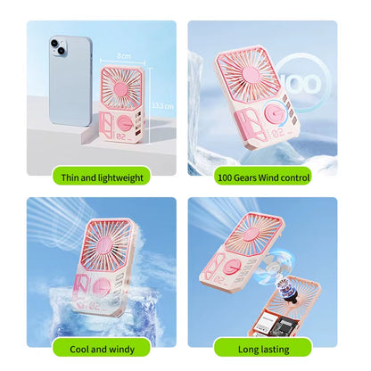 Desk Fan Rechargeable 2000Mah Camping Fan Pocket Fan Handheld Cooling Fan Pocket Handheld Small Fan USB Charging Summer Fan